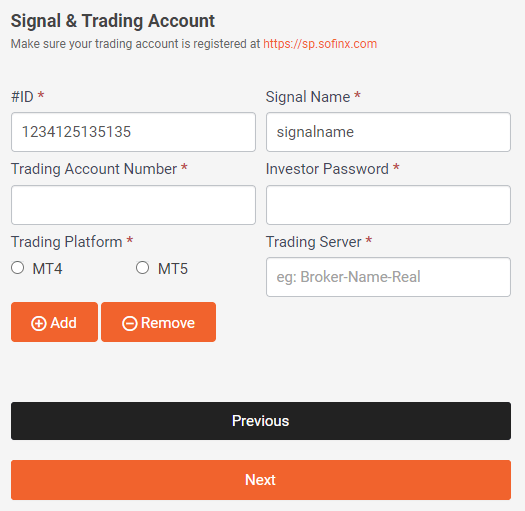 Trader Confirmation